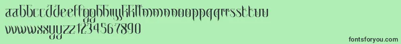 MetroParis Font – Black Fonts on Green Background