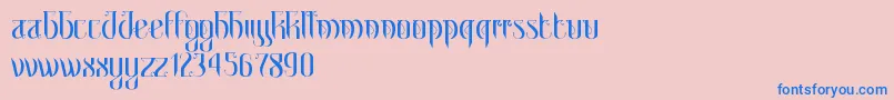 MetroParis Font – Blue Fonts on Pink Background