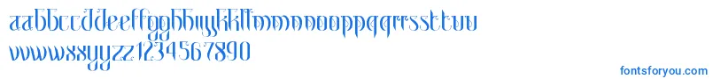 MetroParis Font – Blue Fonts on White Background