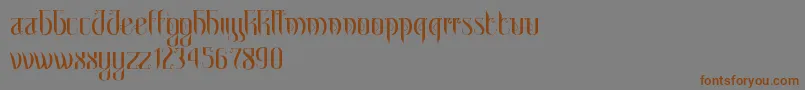 MetroParis-Schriftart – Braune Schriften auf grauem Hintergrund