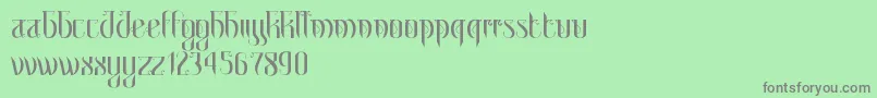 MetroParis Font – Gray Fonts on Green Background