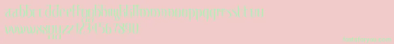 MetroParis Font – Green Fonts on Pink Background