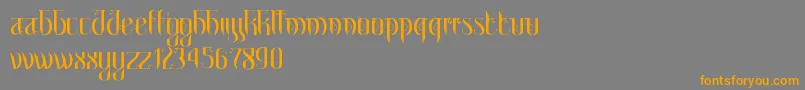 MetroParis-Schriftart – Orangefarbene Schriften auf grauem Hintergrund