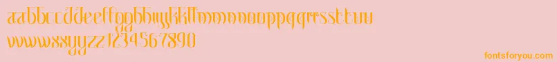 MetroParis Font – Orange Fonts on Pink Background