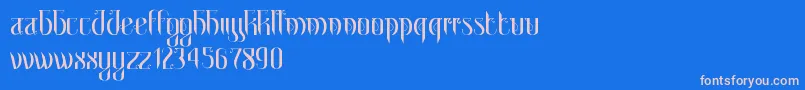 MetroParis Font – Pink Fonts on Blue Background