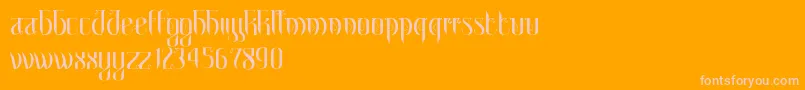 MetroParis Font – Pink Fonts on Orange Background