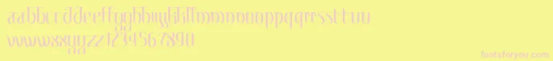 MetroParis Font – Pink Fonts on Yellow Background