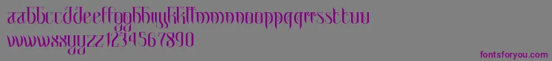 MetroParis Font – Purple Fonts on Gray Background