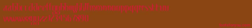 MetroParis Font – Red Fonts on Brown Background