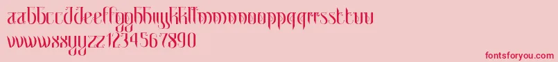 MetroParis Font – Red Fonts on Pink Background