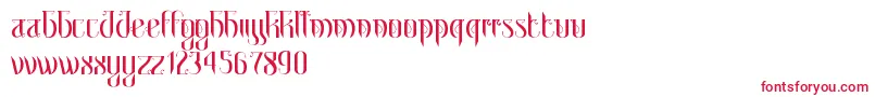 MetroParis Font – Red Fonts on White Background