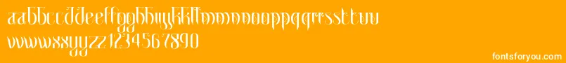 MetroParis Font – White Fonts on Orange Background