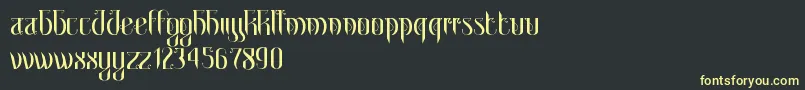 MetroParis Font – Yellow Fonts on Black Background