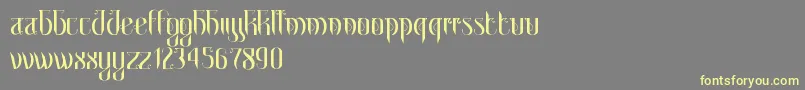 MetroParis Font – Yellow Fonts on Gray Background