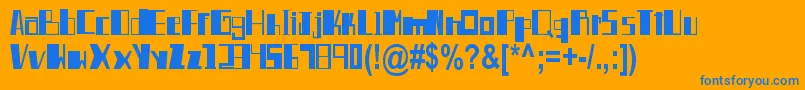 HernР°nHeise Font – Blue Fonts on Orange Background