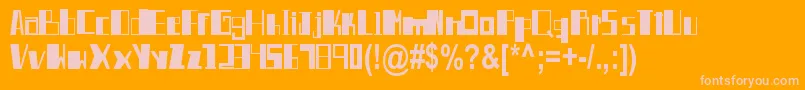 HernР°nHeise Font – Pink Fonts on Orange Background