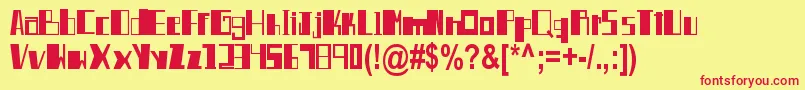 HernР°nHeise Font – Red Fonts on Yellow Background
