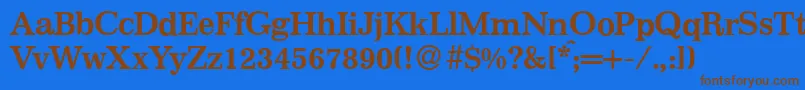 I770RomanBold Font – Brown Fonts on Blue Background