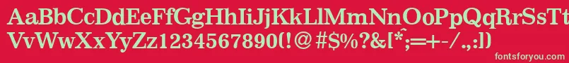 I770RomanBold Font – Green Fonts on Red Background