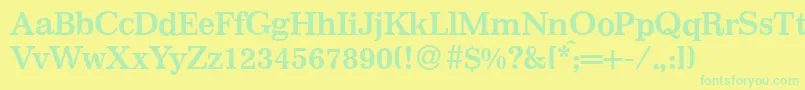 fuente I770RomanBold – Fuentes Verdes Sobre Fondo Amarillo