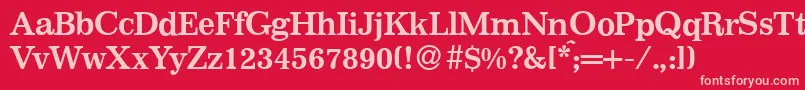 I770RomanBold Font – Pink Fonts on Red Background