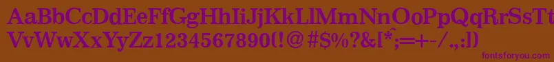 I770RomanBold Font – Purple Fonts on Brown Background