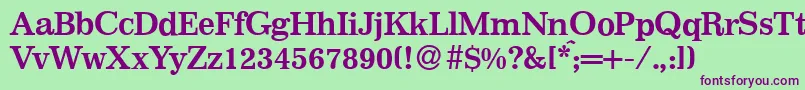 I770RomanBold Font – Purple Fonts on Green Background
