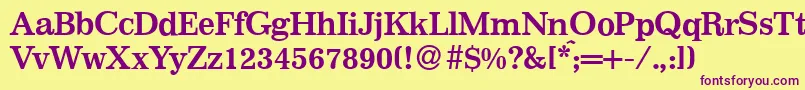 I770RomanBold Font – Purple Fonts on Yellow Background