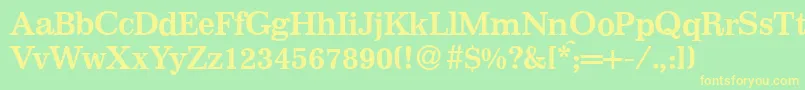 I770RomanBold Font – Yellow Fonts on Green Background