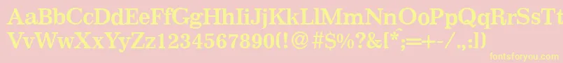 I770RomanBold Font – Yellow Fonts on Pink Background