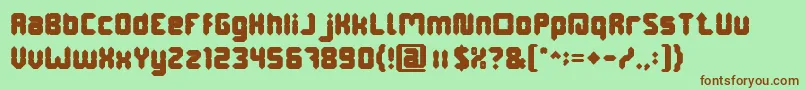 DigitalGothicBold Font – Brown Fonts on Green Background