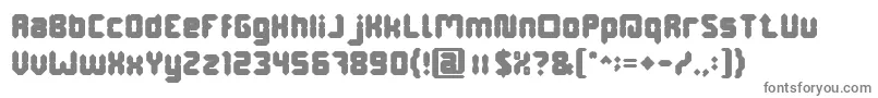 DigitalGothicBold-fontti – harmaat kirjasimet valkoisella taustalla