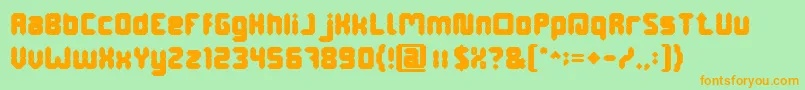 DigitalGothicBold Font – Orange Fonts on Green Background