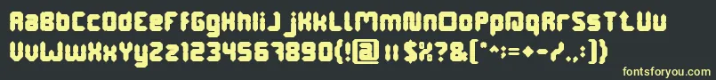 DigitalGothicBold Font – Yellow Fonts on Black Background