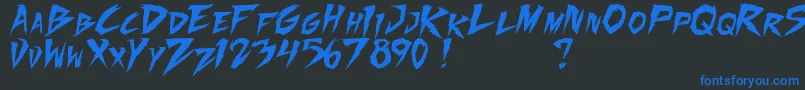 FightingSpiritTbs Font – Blue Fonts on Black Background