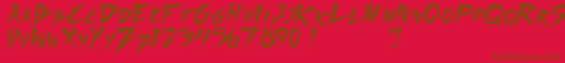 En savoir plus sur la police FightingSpiritTbs Police FightingSpiritTbs – polices brunes sur fond rouge