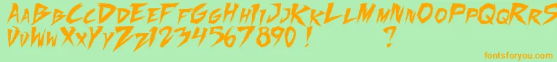 More about FightingSpiritTbs Font FightingSpiritTbs Font – Orange Fonts on Green Background