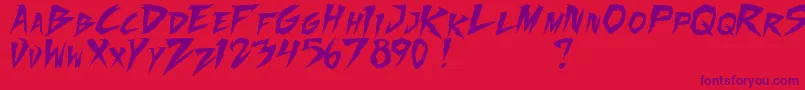 FightingSpiritTbs Font – Purple Fonts on Red Background