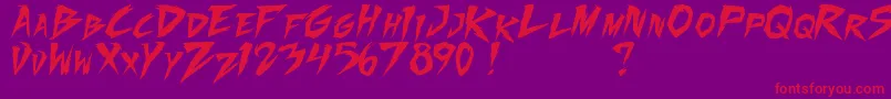 FightingSpiritTbs Font – Red Fonts on Purple Background
