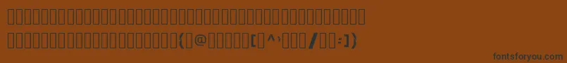 Czcionka SkewedCharacters – czarne czcionki na brązowym tle