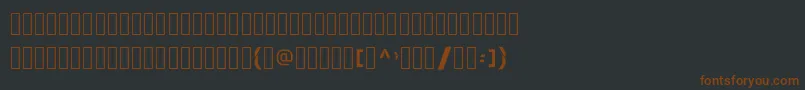SkewedCharacters Font – Brown Fonts on Black Background