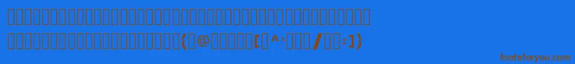 SkewedCharacters Font – Brown Fonts on Blue Background