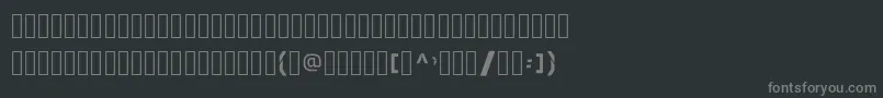 Czcionka SkewedCharacters – szare czcionki na czarnym tle