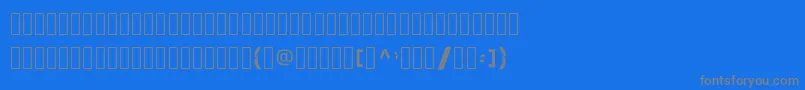 SkewedCharacters Font – Gray Fonts on Blue Background