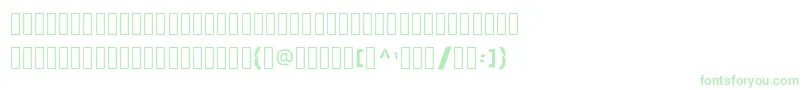 Więcej informacji o czcionce SkewedCharacters Czcionka SkewedCharacters – zielone czcionki na białym tle