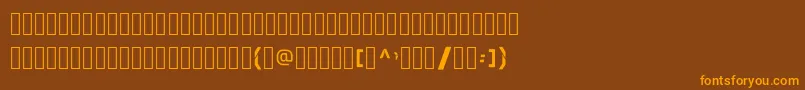 SkewedCharacters Font – Orange Fonts on Brown Background