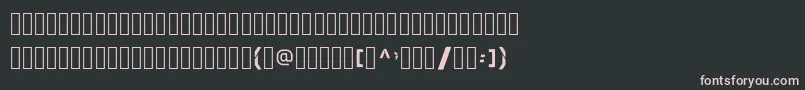 SkewedCharacters Font – Pink Fonts on Black Background