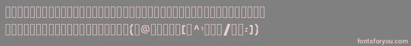 SkewedCharacters Font – Pink Fonts on Gray Background