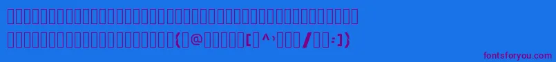 Więcej informacji o czcionce SkewedCharacters Czcionka SkewedCharacters – fioletowe czcionki na niebieskim tle