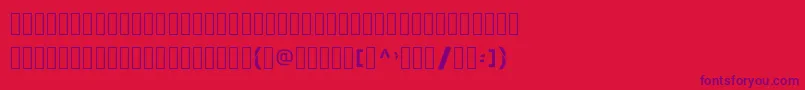 Police SkewedCharacters – polices violettes sur fond rouge